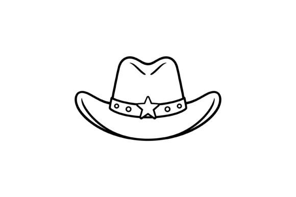 Classic Western Cowboy Hat Icon: A Timeless Embroidery Design for Craft Projects