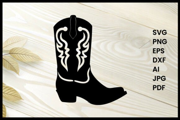 Cowboy Boot Design Silhouette: A Bold Embroidery Statement