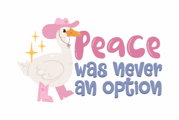 Cowboy Goose, No Peace Embroidery Design Review