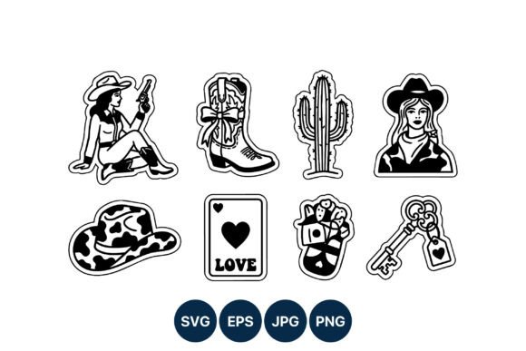 Cowboy Icon Set for Embroidery: A Designer’s Perspective