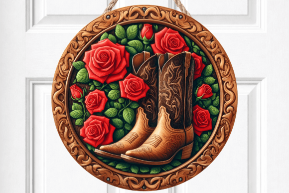 Red Rose Western Cowboy Boot Door Sign Review for Real Projects