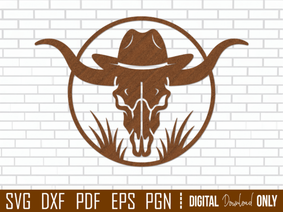 Western Cow Skull Hat Wall Art Embroidery Design Review