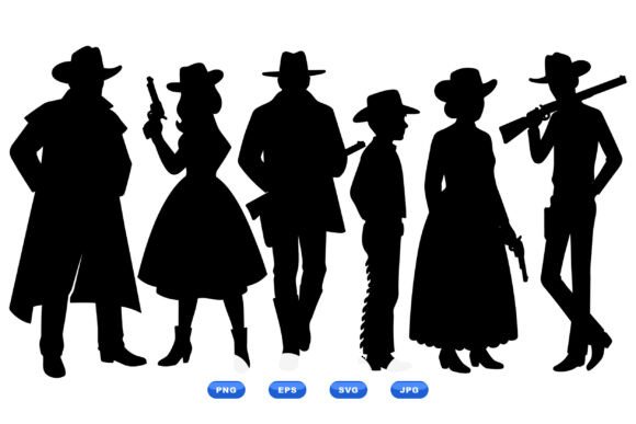 Western Silhouette Characters: A Bold Statement for Embroidery Projects