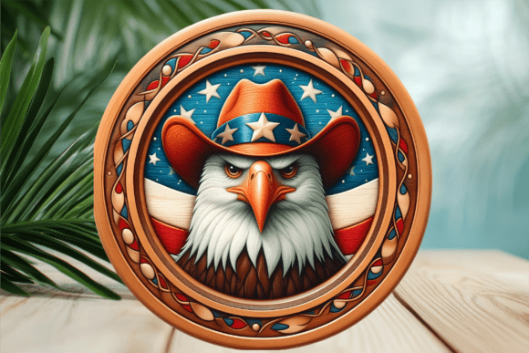 Wood Carved Bald Eagle Cowboy Door Sign Review